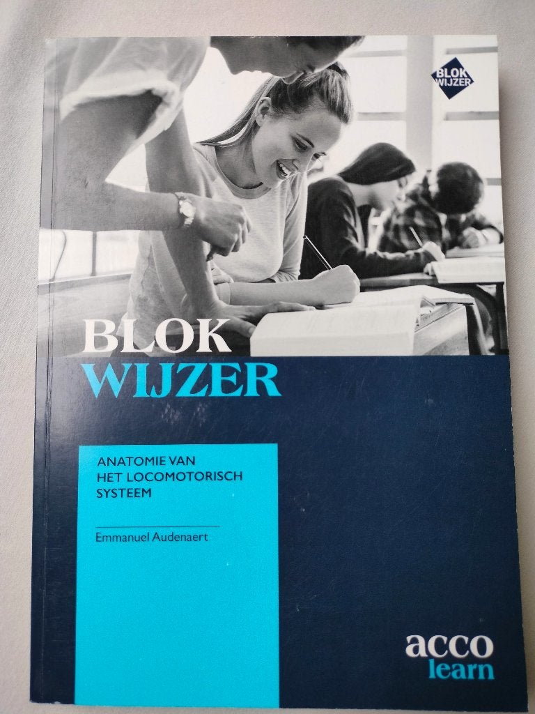 Blokwijzer: anatomie van locomotorisch systeem, Ophalen of Verzenden, Zo goed als nieuw, Hoger Onderwijs