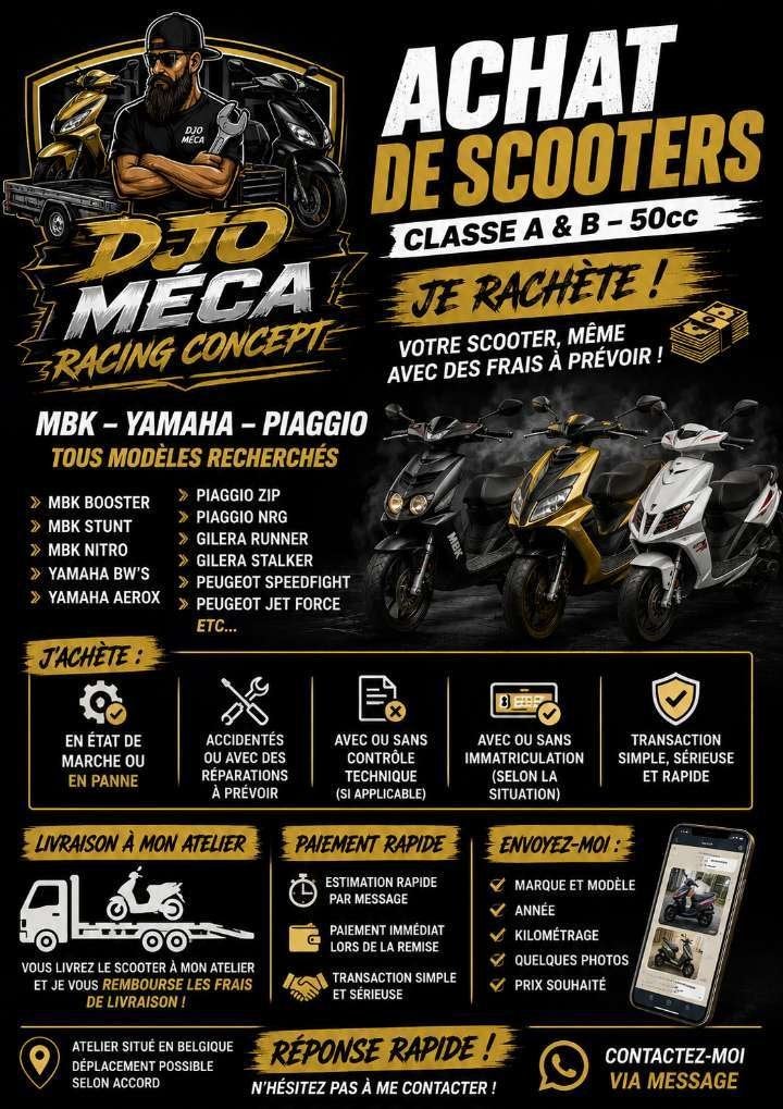 Achat scooter mobylette, Vélos & Vélomoteurs, Envoi, Neuf, Yamaha