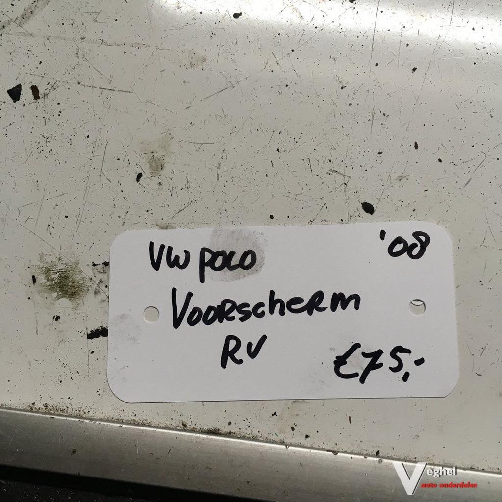 Vw Polo 2008 Voorscherm Rechtsvoor, Auto-onderdelen, Carrosserie, Spatbord, Gebruikt, Ophalen