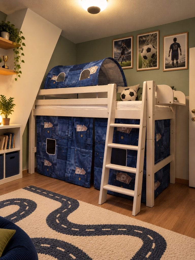 Bed - hoogslaper, Enfants & Bébés, Enlèvement, 85 à 100 cm, Lit mezzanine ou Lit superposé, 180 cm ou plus