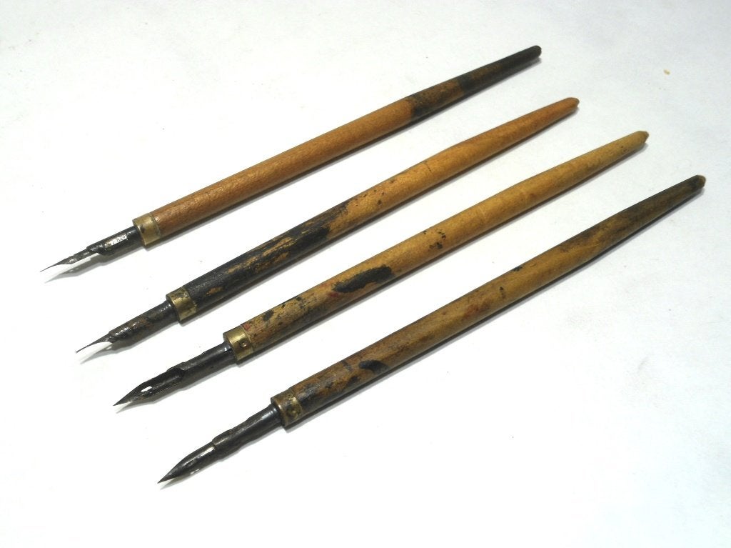 Vintage houten omsteekpennen., Enlèvement, Utilisé
