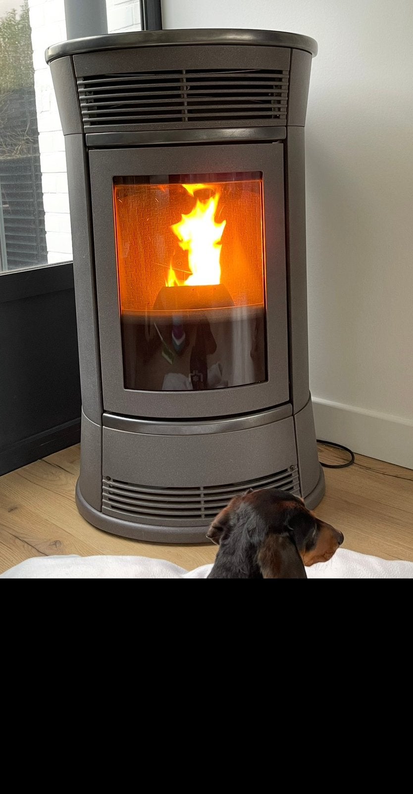 Edilkamin Funny Pelletkachel 11,5Kw– Compleet met schouw, Ophalen, Overige brandstoffen, Zo goed als nieuw, Pelletkachel