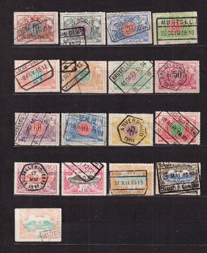 België Spoorwegzegels 1902 tussen TR28 en TR47 gestempeld, Postzegels en Munten, Postzegels | Europa | België, Ophalen of Verzenden