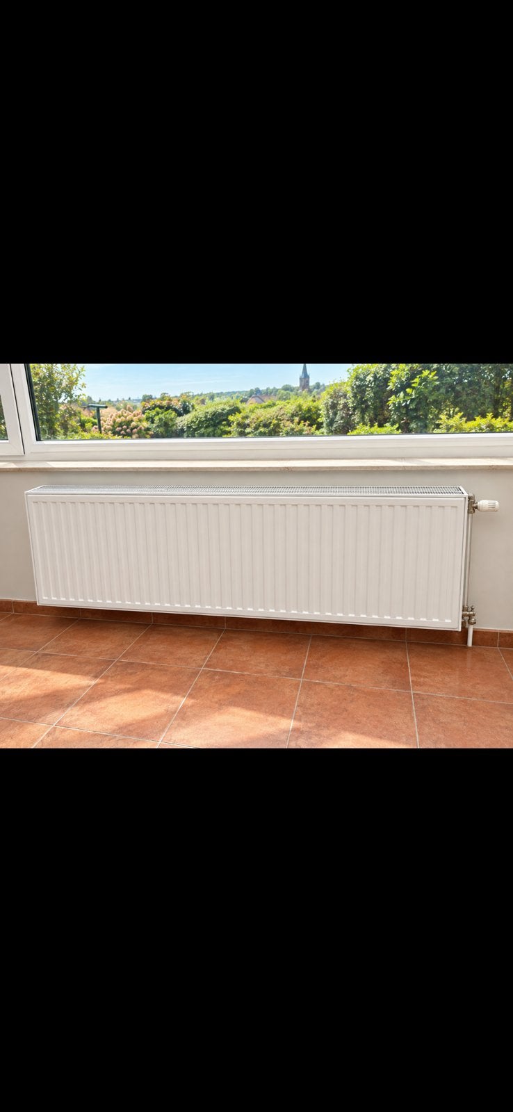 Radiateur blanc de chauffage central – 195,5cm - 60,5 cm, Bricolage & Construction, Comme neuf, Enlèvement, 150 cm ou plus, Radiateur