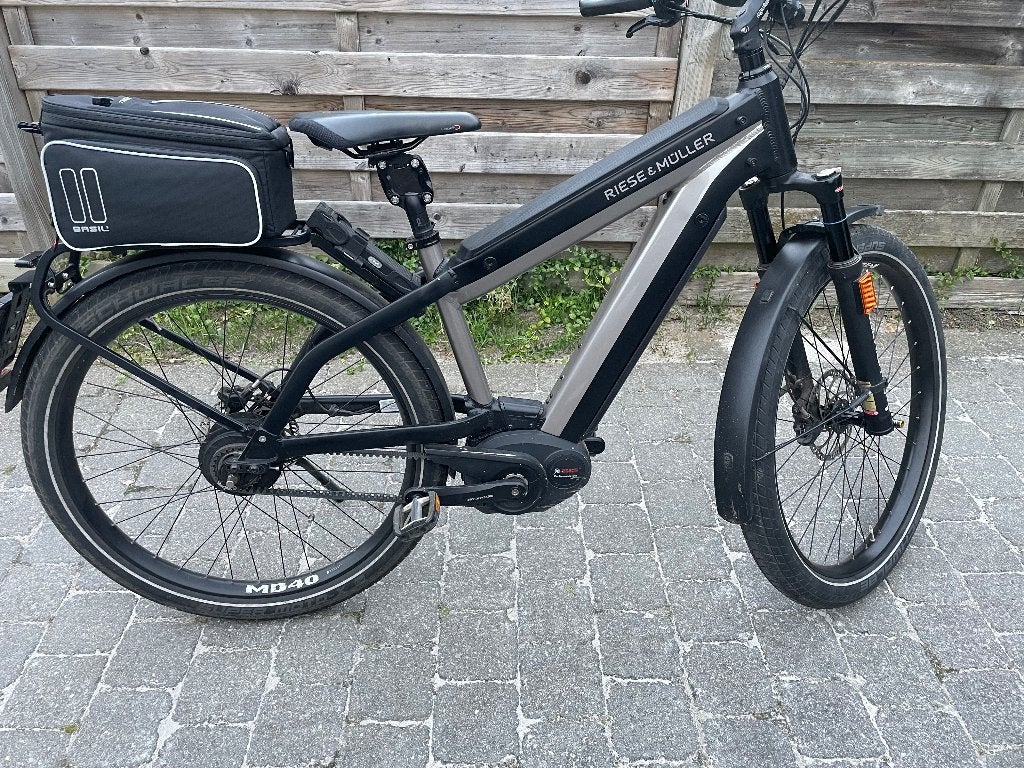 Riese muller supercharger dubbele batterij, Fietsen en Brommers, Gebruikt, 47 tot 51 cm, 50 km per accu of meer, Ophalen