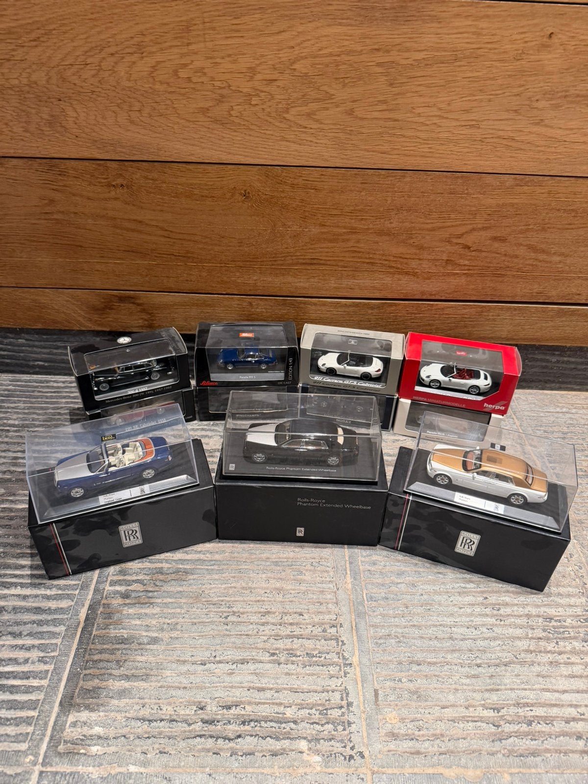Lot de voitures miniatures – Rolls-Royce, Porsche, Mercedes, Autres marques, Enlèvement ou Envoi, Voiture, Comme neuf
