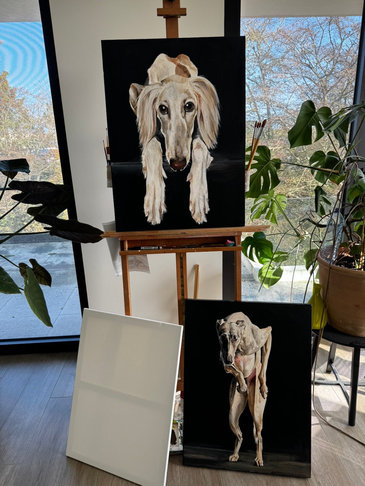 Diptyque peint à la main, Enlèvement, Peint à la main, Peinture à l'huile