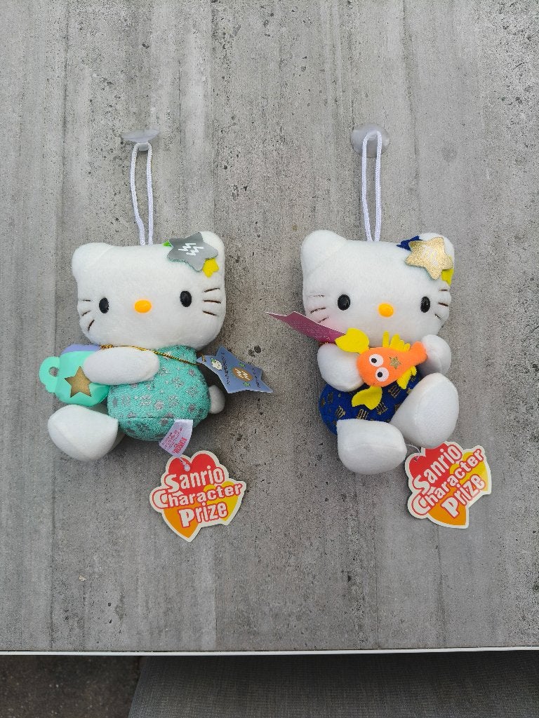 2 vintage knuffels Hello Kitty Sanrio Character Prize 2003, Overige merken, Nieuw, Ophalen of Verzenden, Met label