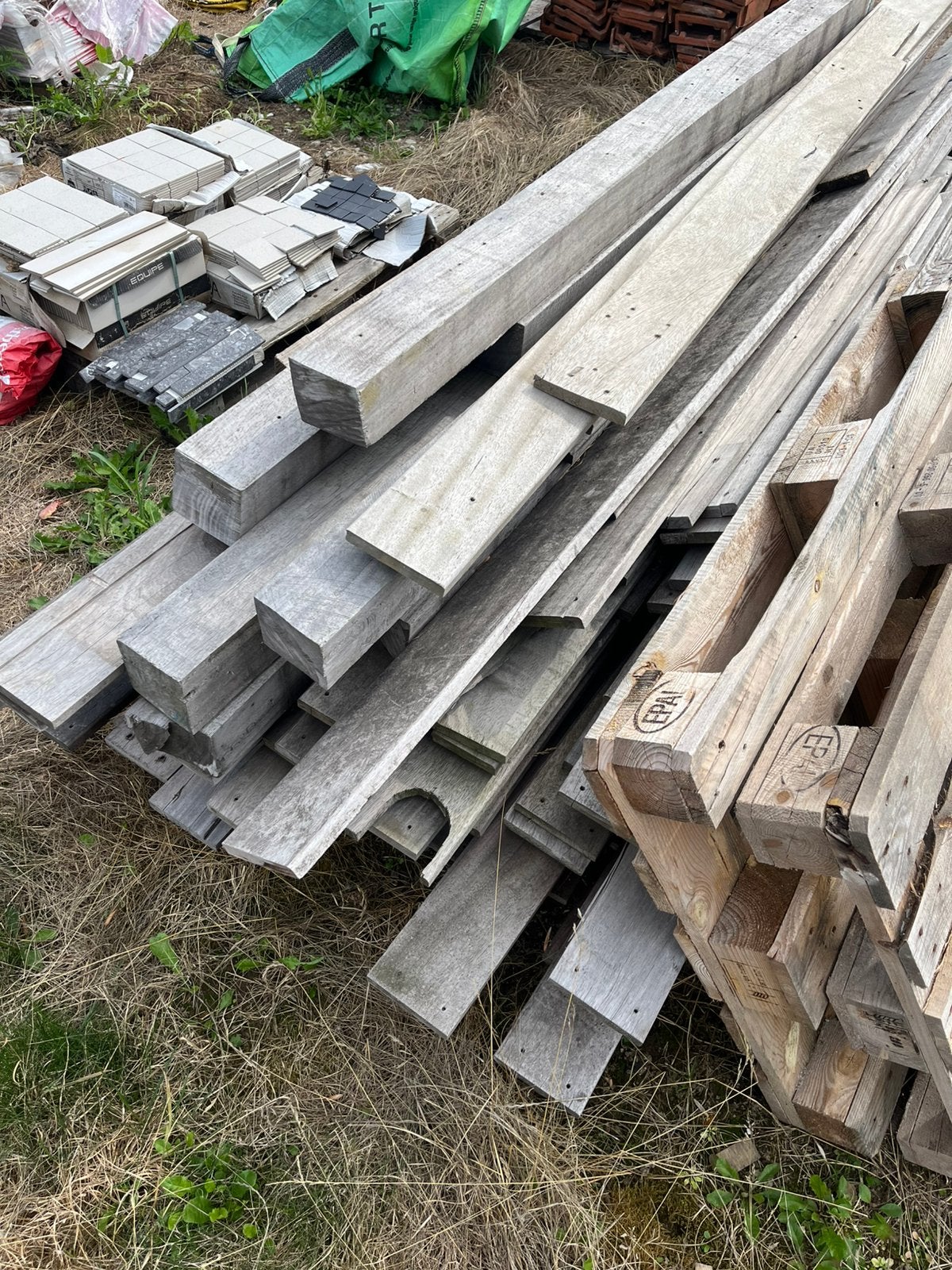 Afrormosia Planken + Balken Terras, Ophalen, Gebruikt, Planken, Hardhout