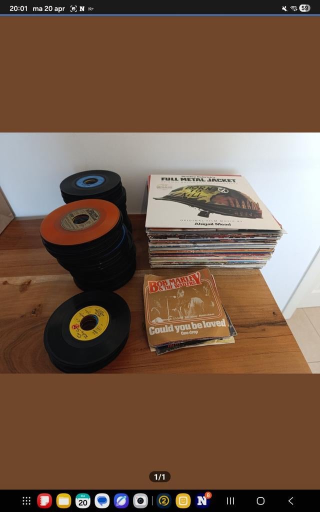 Singles (45 toeren) zonder hoes, Ophalen
