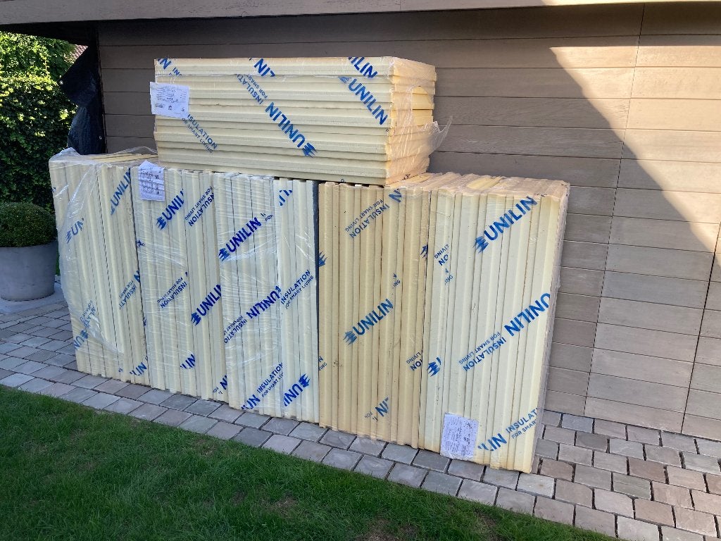 ISOLATIE UNILIN U-THERM WALL DIKTE 10 CM 6 PAKKEN, Ophalen, Vloerisolatie, Zo goed als nieuw, Hardschuim (Pir)