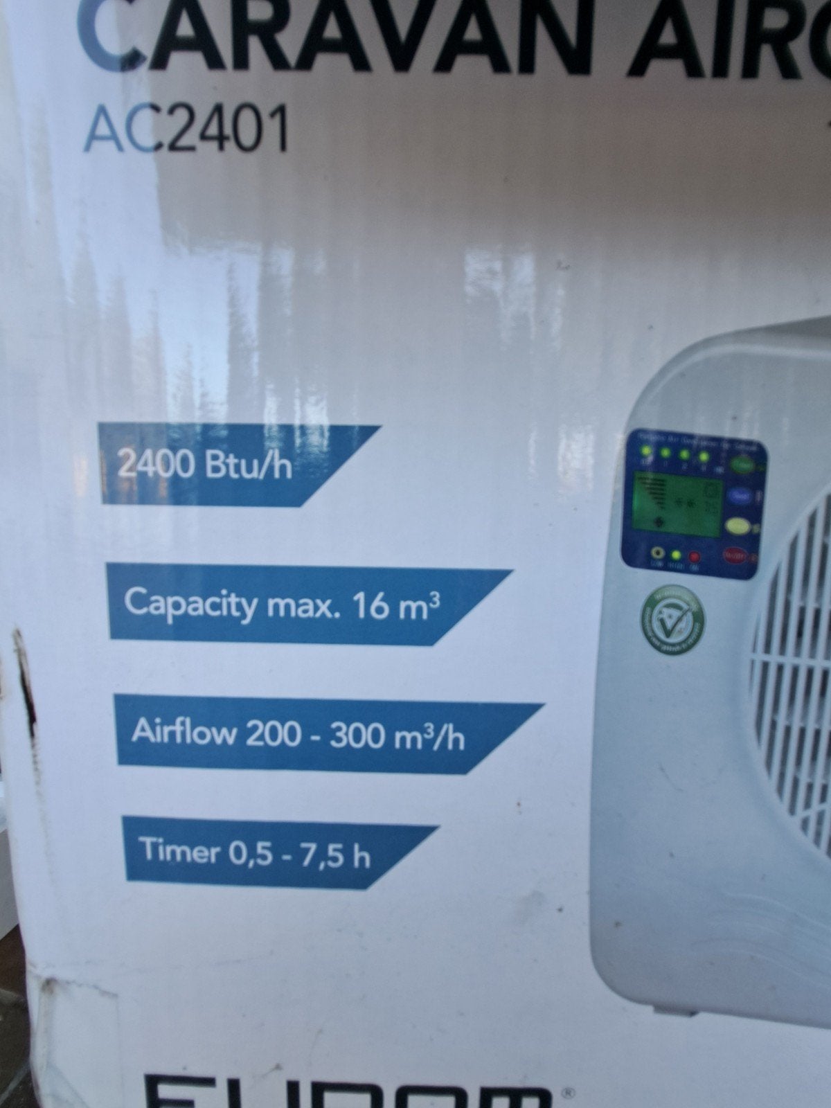 Nauwelijks gebruikte caravan airco Eurom AC2401, Elektronische apparatuur, Airco's, Ophalen
