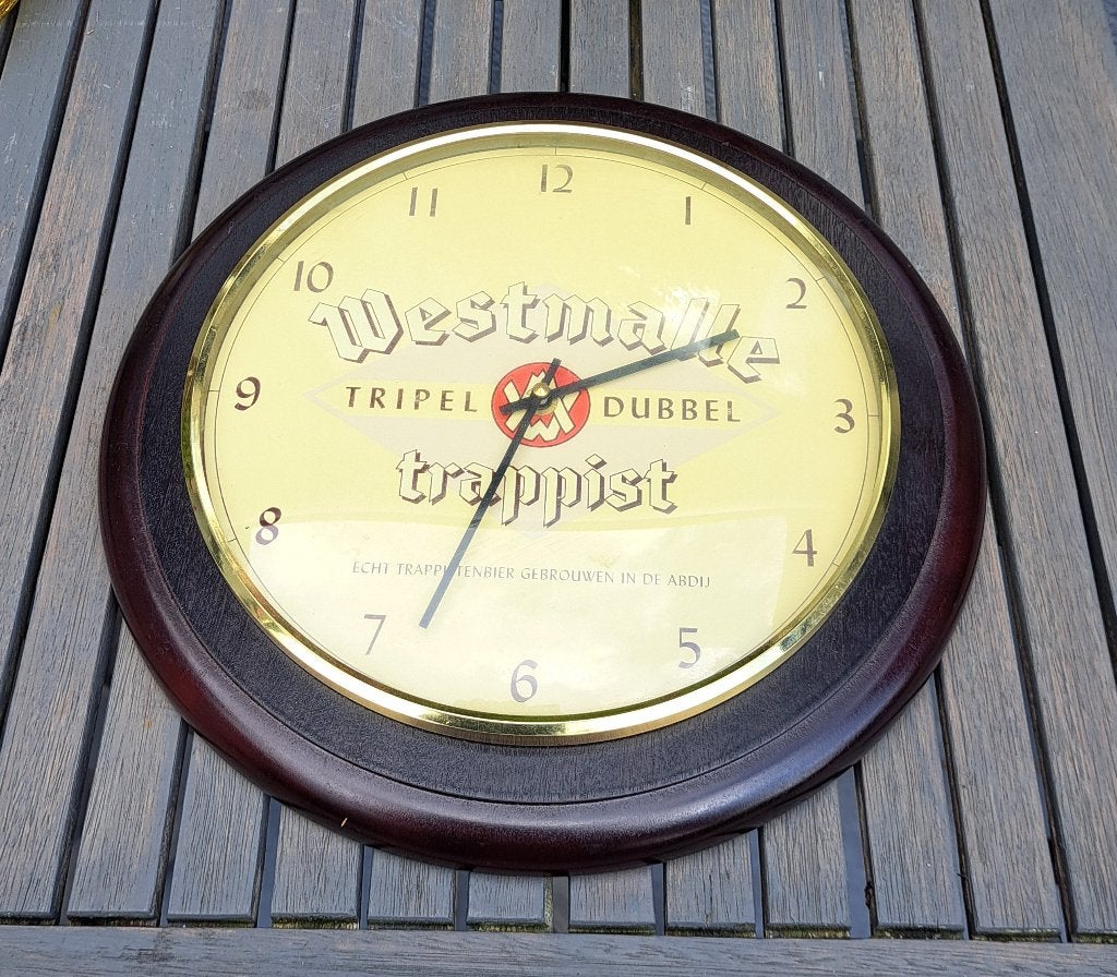 Westmalle trappist uurwerk, Verzamelen, Merken en Reclamevoorwerpen, Ophalen of Verzenden, Gebruikt, Reclamebord