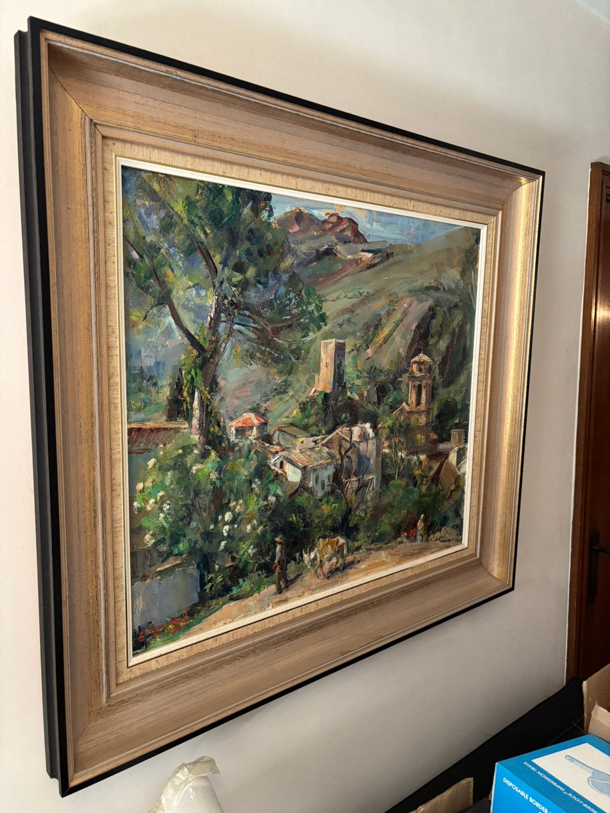 Schilderij George Steel - landschap 1981, Antiek en Kunst, Ophalen, Landschap