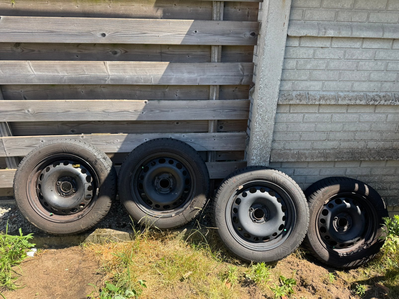 195/55 r 16 Winterbanden op stalen velg, Ophalen, Gebruikt