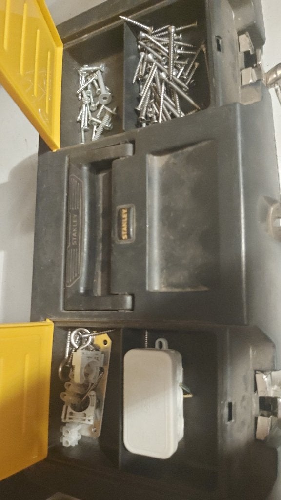 Lot de 3 coffres à outils avec le contenu, Bricolage & Construction, Enlèvement, Remplie, Utilisé