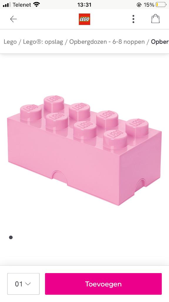 Lego opbergdoos NIEUW, Kinderen en Baby's, Ophalen of Verzenden, Nieuw, Accessoire, Lego