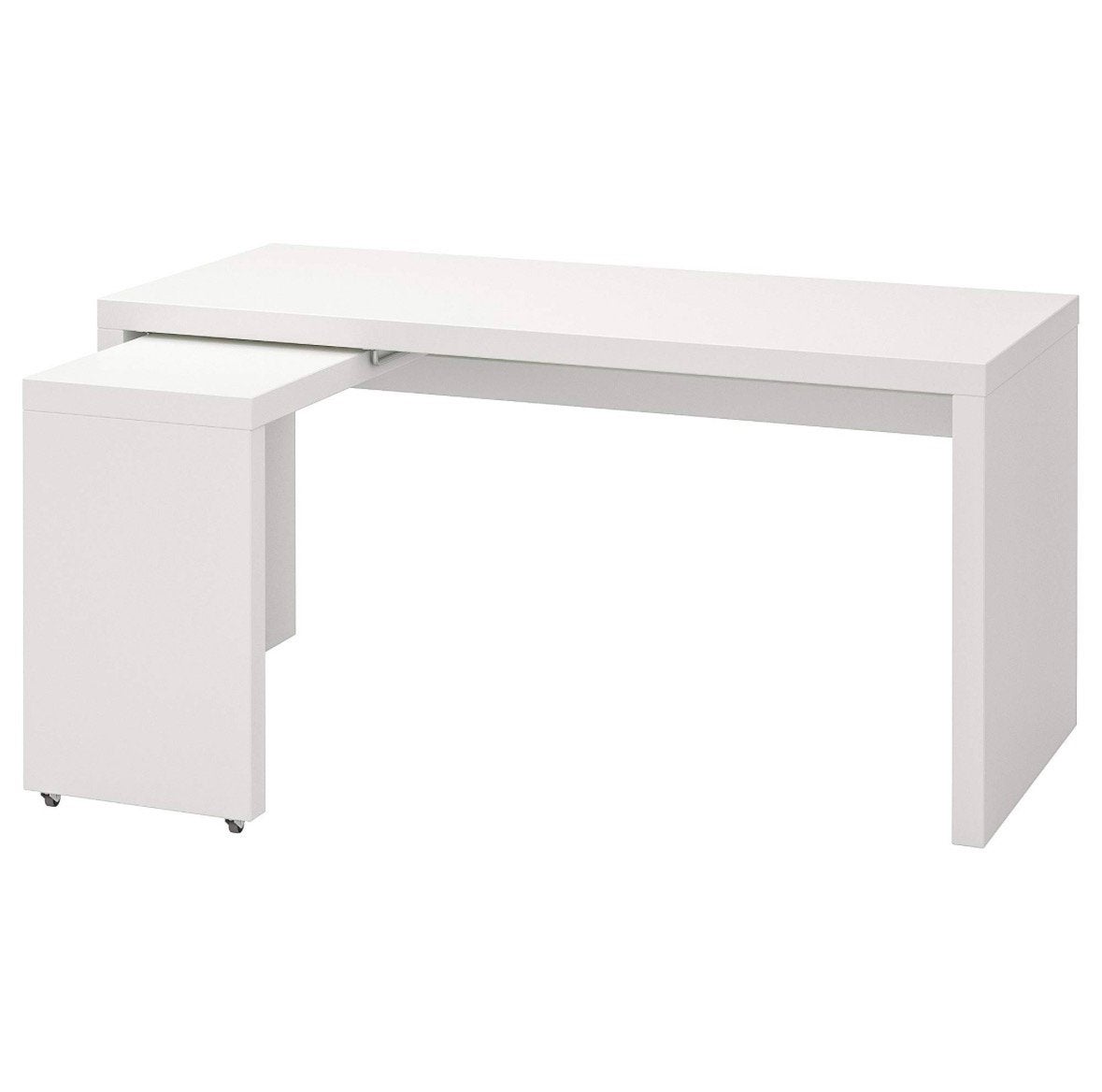 Bureau Ikea Coulissant blanc, Enlèvement, Utilisé, IKEA, Blanc