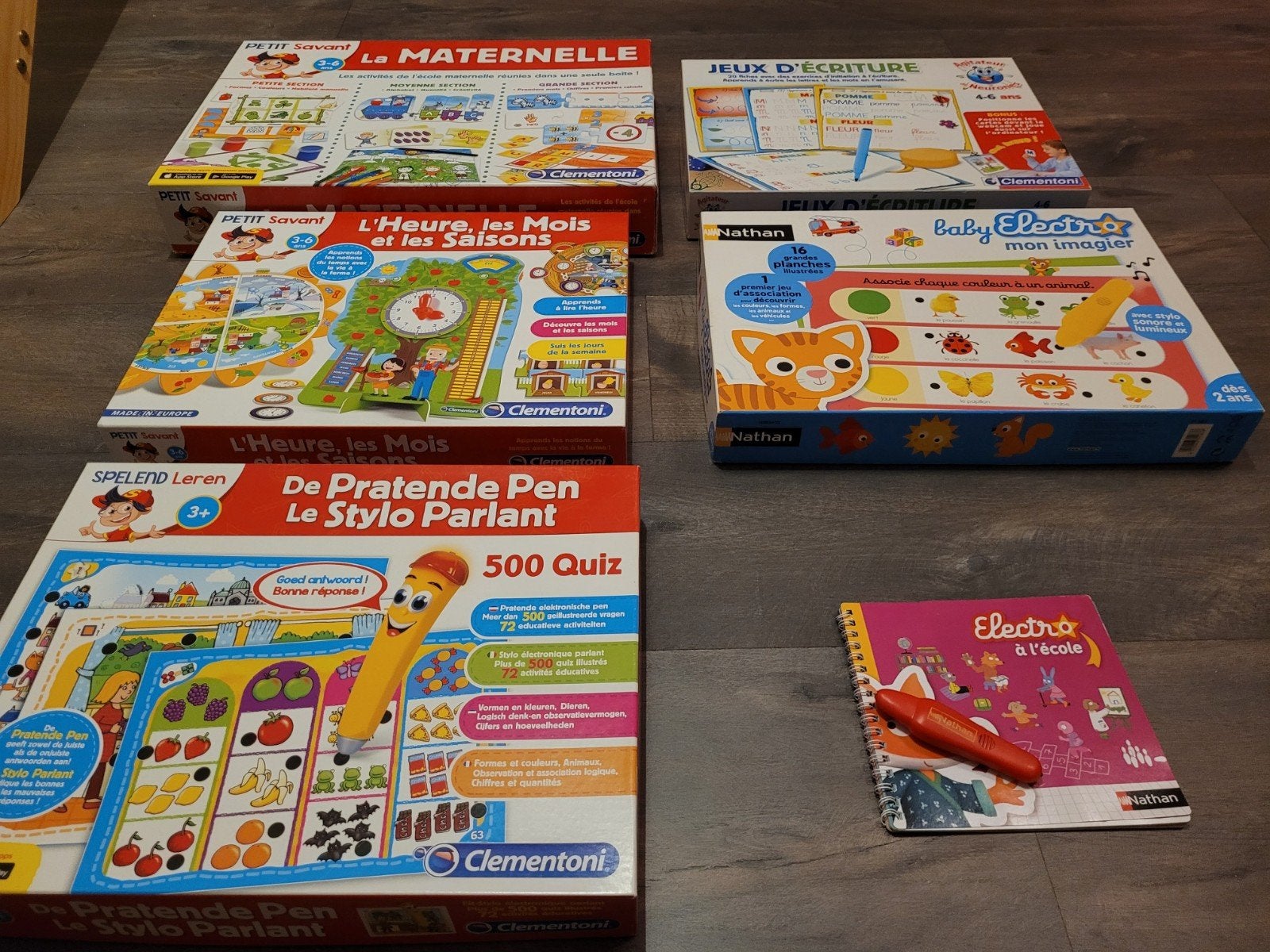 Grand lot de jeux éducatifs et électroniques (Clementoni & N, Enlèvement, Utilisé