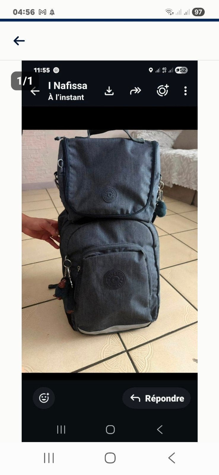 cartable Kipling 3 éléments, Enlèvement ou Envoi