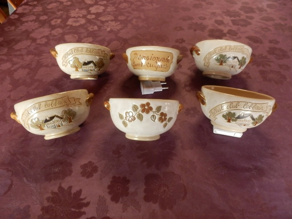 (14) -6 bols - poterie lardinois --, Maison & Meubles, Enlèvement ou Envoi, Poterie, Comme neuf, Classique