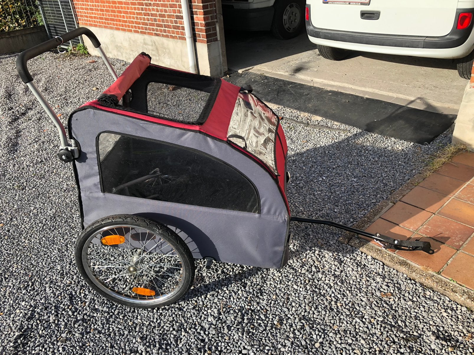Hondenaanhanger voor wandel en fiets, Ophalen, Zo goed als nieuw
