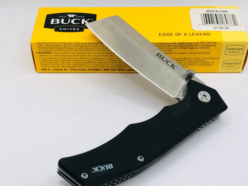 Buck Trunk 252BKS Black zakmes NIB, Caravans en Kamperen, Ophalen of Verzenden, Nieuw