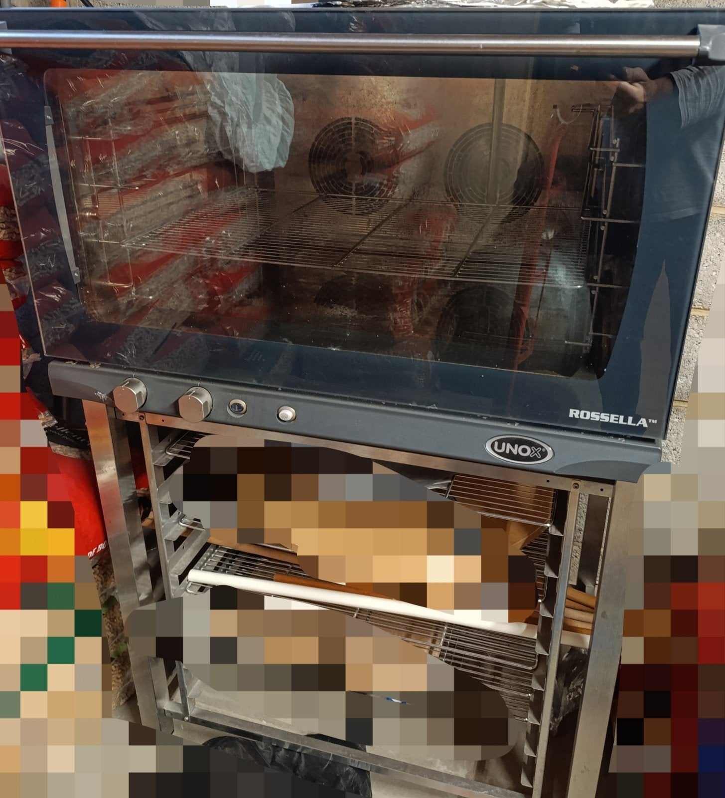FOUR PROFESSIONNEL UNOX ROSSELLA XFT193 + SUPPORT INOX, Articles professionnels, Enlèvement, Utilisé, Fours, Fours à micro-ondes et Fours à vapeur