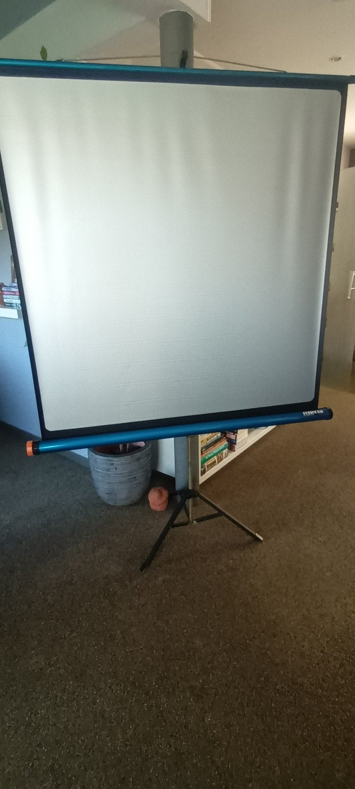 diaprojector met scherm+ 9laders met lege dia´s., Ophalen, Handmatig, Gebruikt