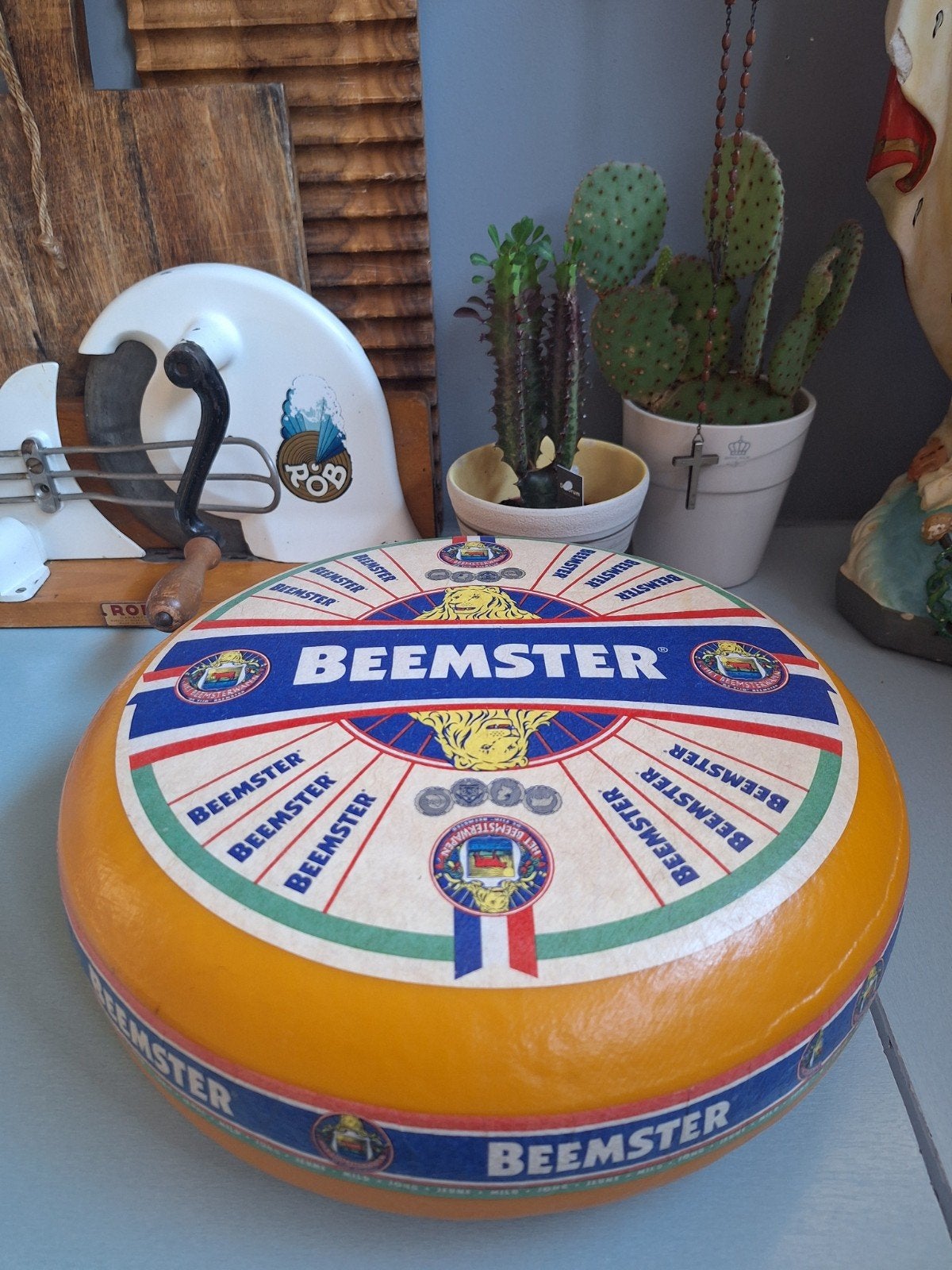 Vintage Beemster kaaswielsteun, Nederlandse nepkaasdisplay, Ophalen of Verzenden