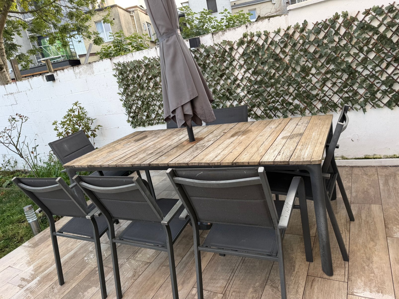 Tuin tafel van echte hout, Ophalen of Verzenden, Zo goed als nieuw, Hout