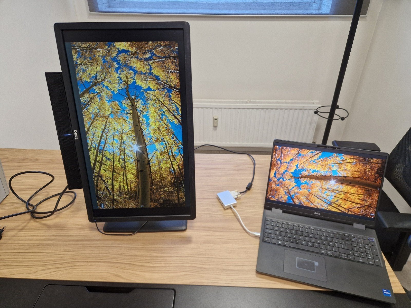 Écran Dell 24" Full HD + barre de son. Réglable et pivotant, Informatique & Logiciels, Enlèvement, HD, DVI, Réglable en hauteur