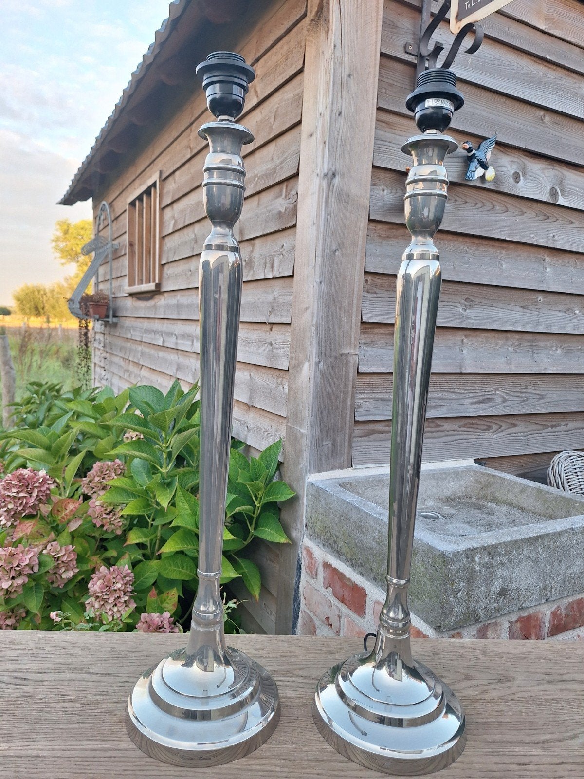 2 landelijke XXL tafellamp voeten van Rivièra Maison - 70cm, Ophalen