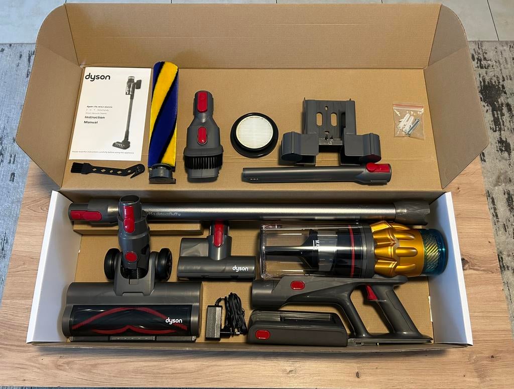 Dyson V15s Detect Absolute (fluffy), Stofzuiger, Ophalen of Verzenden, Zo goed als nieuw, Minder dan 1200 watt