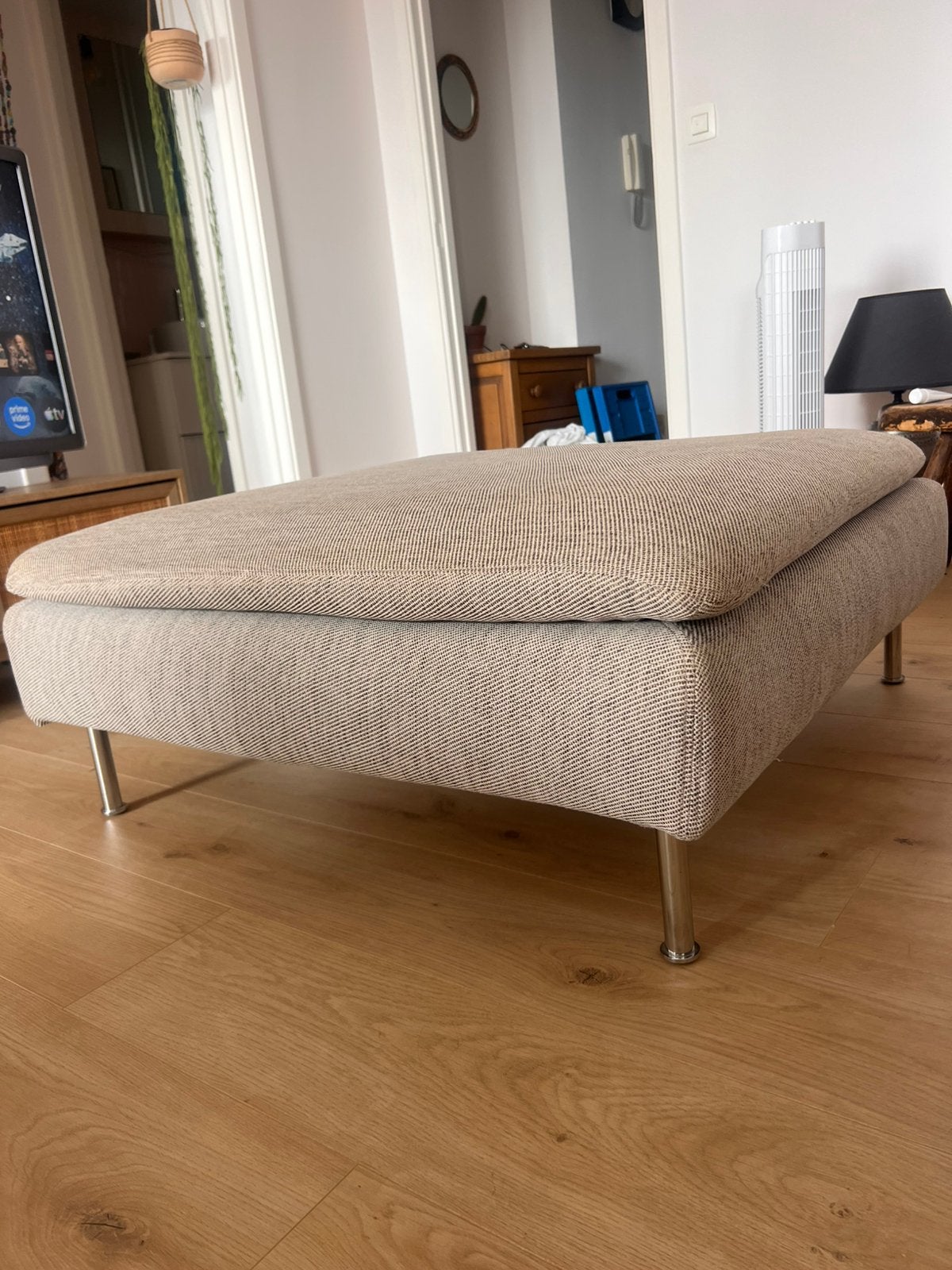 Söderhamn voetenbank IKEA beige/bruin, Enlèvement, Comme neuf