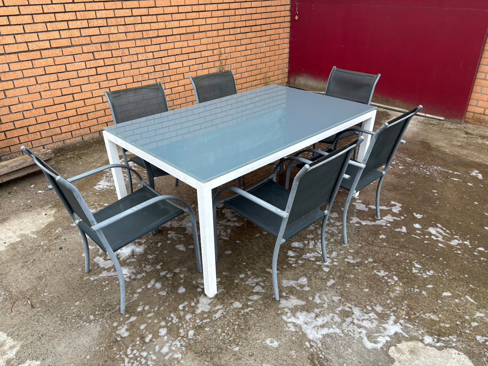 Table et chaises de jardin, Table à dinner, Synthétique, Enlèvement, Utilisé