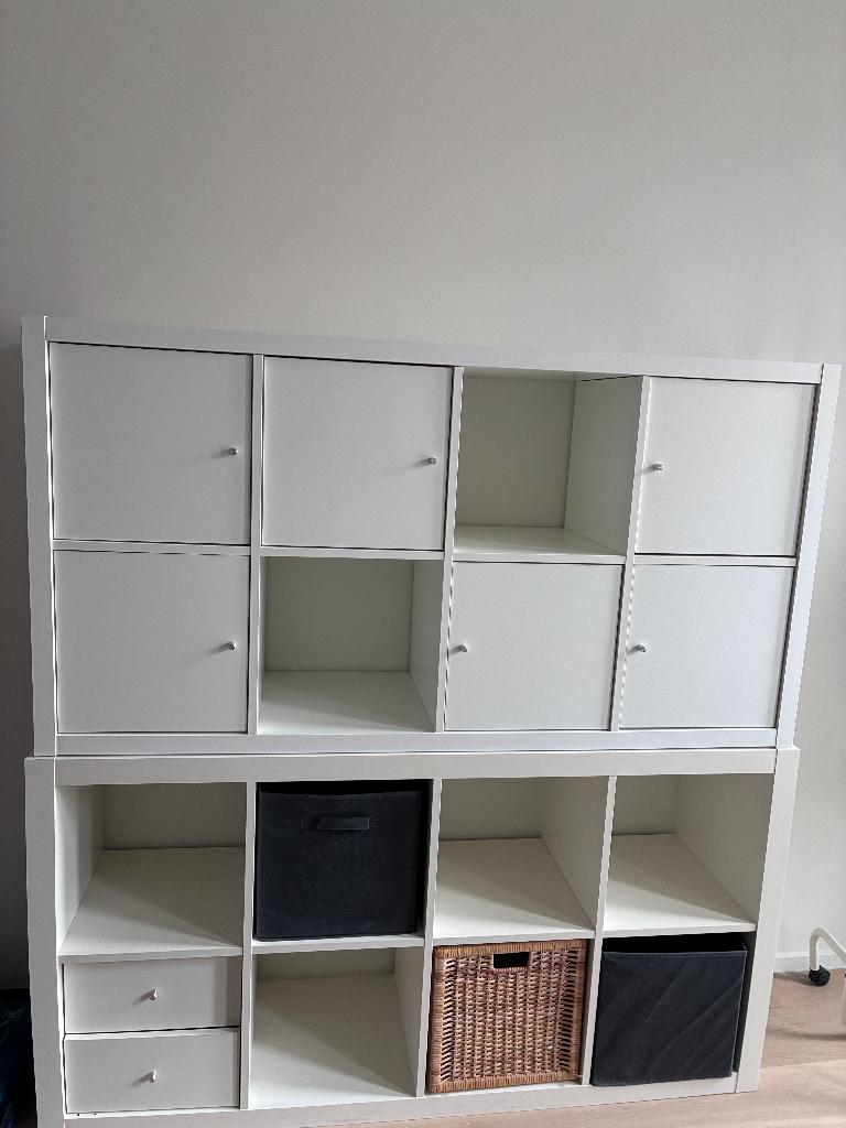 KALLAX blanc, 8 casiers, Enlèvement, Utilisé