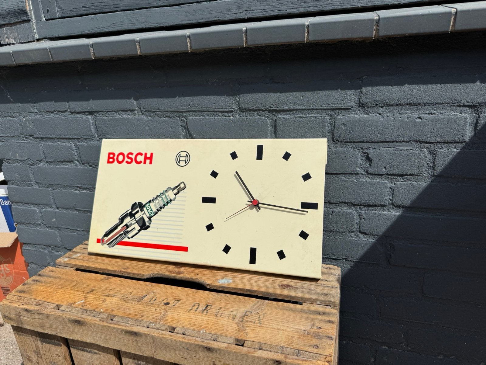 BOSCH Bougie oude reclame klok, Ophalen of Verzenden, Gebruikt, Reclamebord