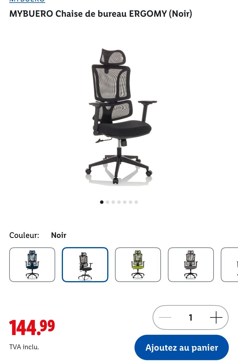 Siege de bureau ergonomique, Maison & Meubles, Chaises de bureau, Enlèvement ou Envoi, Ergonomique, Comme neuf