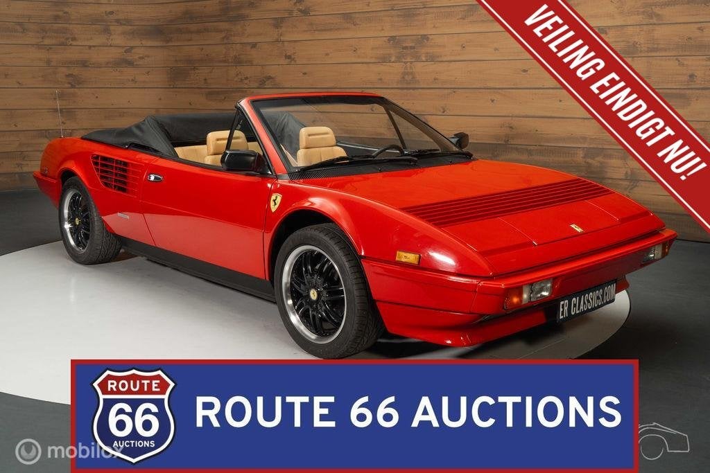 Ferrari Mondial Cabriolet | 1985 | Route 66 Auctions, Autos, Oldtimers & Ancêtres, Achat, Entreprise, Boîte manuelle, Autre carrosserie