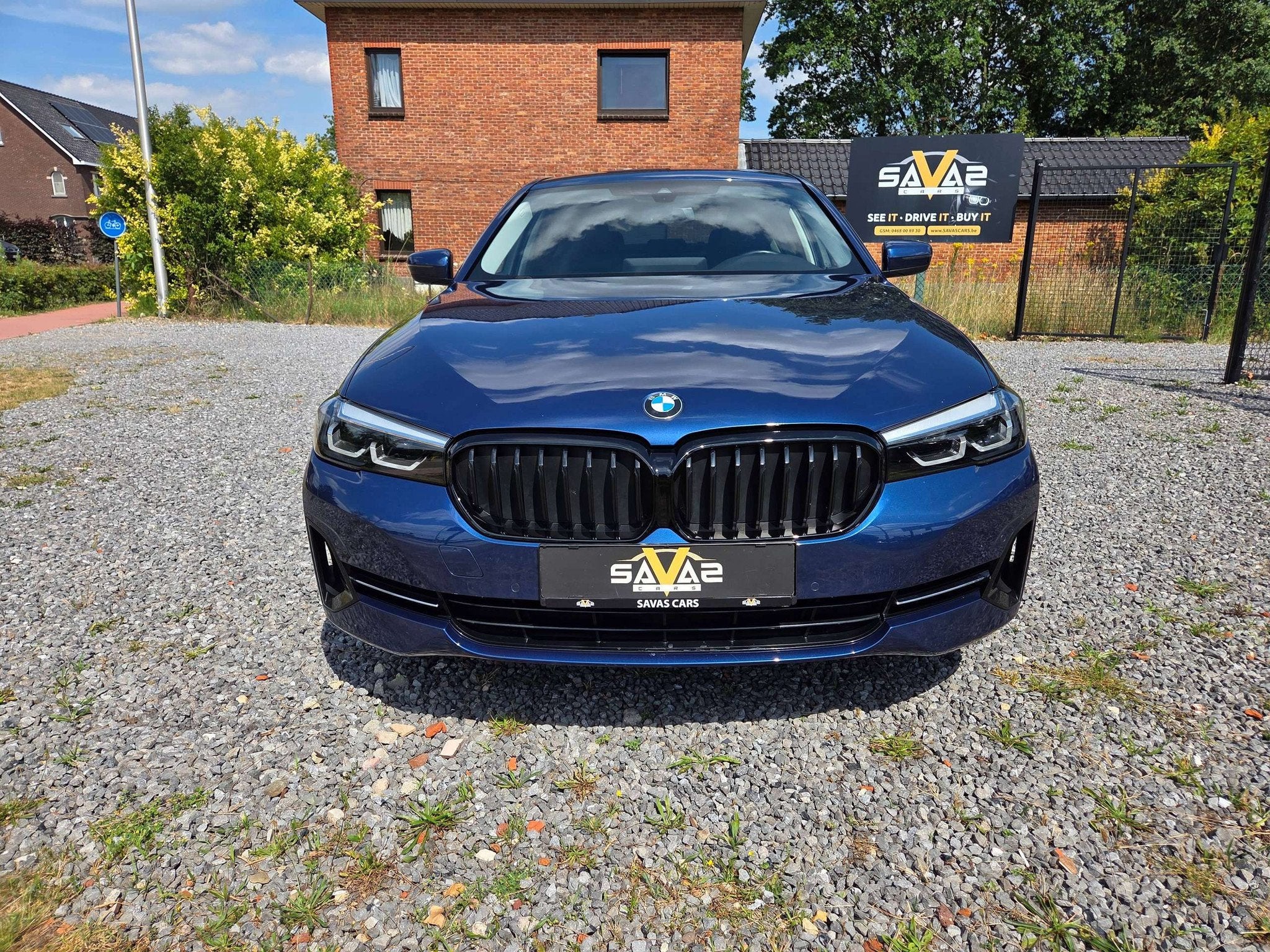 BMW 520 520iA/Apple-Android/Mild hybride, Auto's, Automaat, Gebruikt, Blauw, Bedrijf