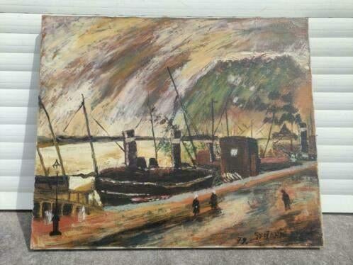 huile sur toile marine signe stefani, Ophalen of Verzenden
