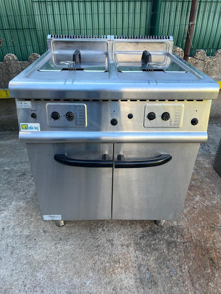 Friteuse professionnelle double bac gaz – AFI, Ophalen, Gebruikt, Fornuis, Frituur en Grillen