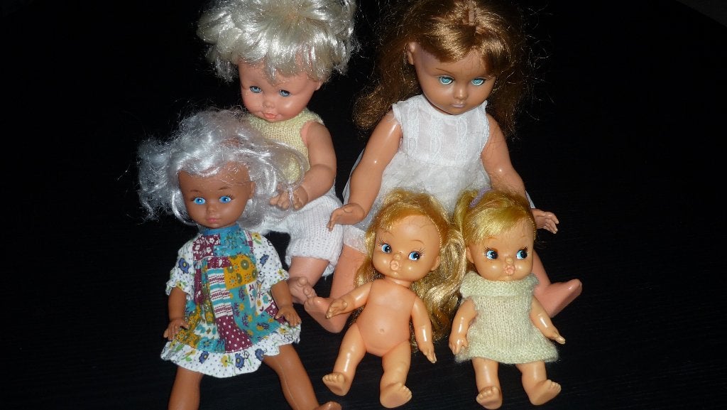 5 poppen, Kinderen en Baby's, Speelgoed | Poppen, Ophalen of Verzenden, Gebruikt