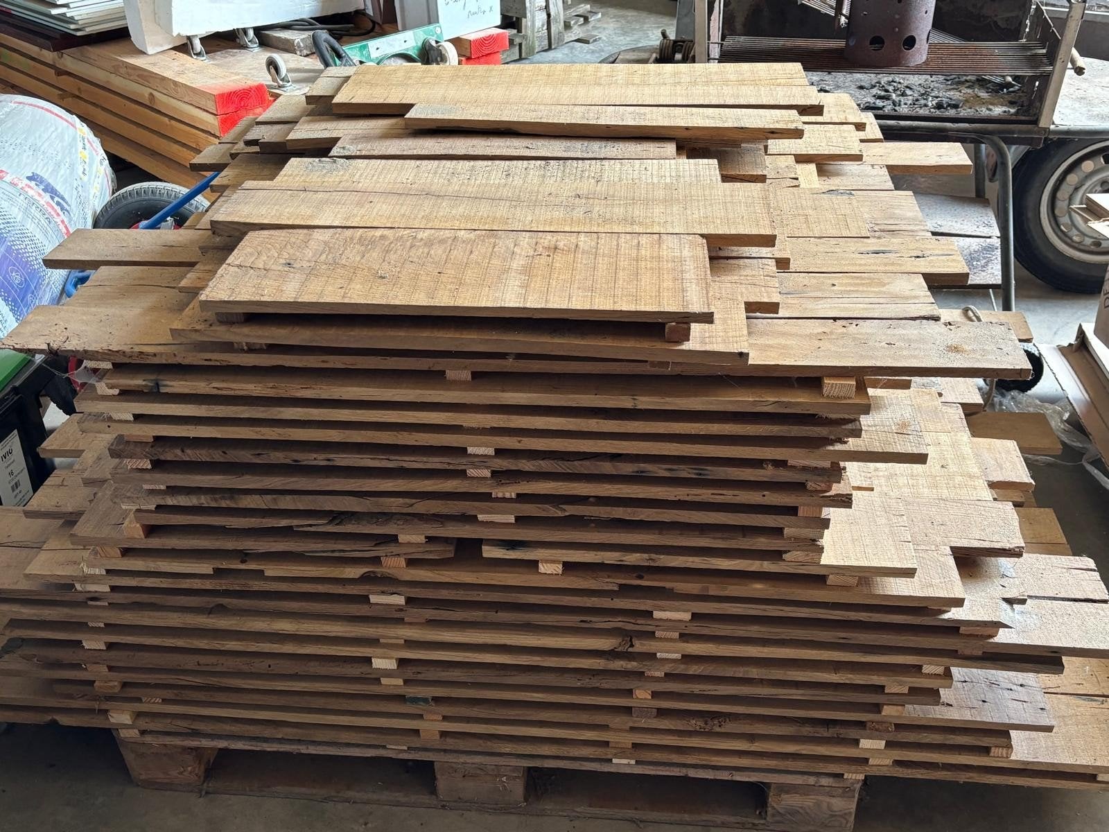 Planken uit oude eik, Doe-het-zelf en Bouw, Hout en Planken, Ophalen, Eiken