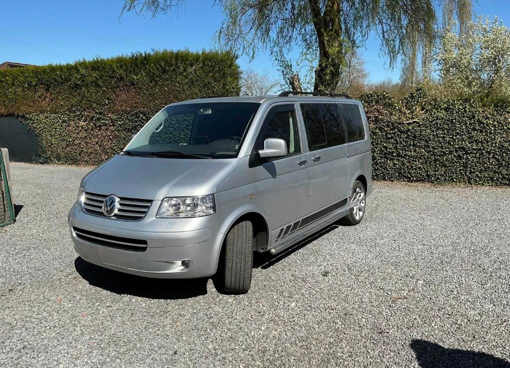 Vw Transporter 2.5 174 pk, Auto's, Bestelwagens en Lichte vracht, Stof, Volkswagen, Euro 4, Zilver of Grijs