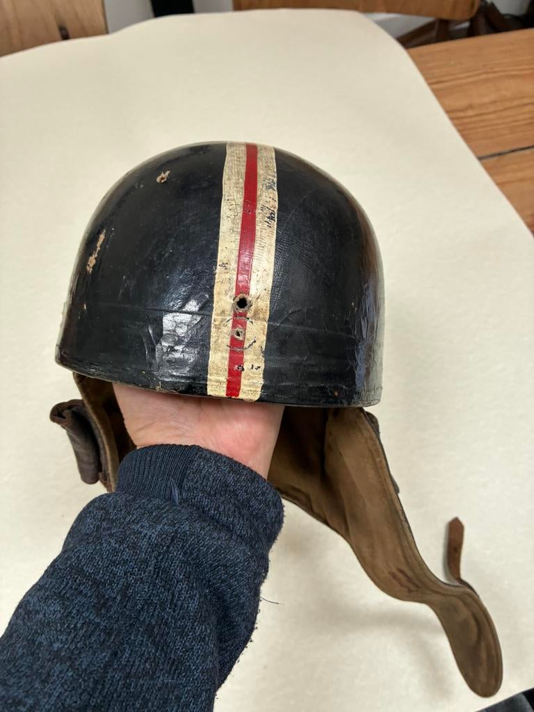 Ancien casque motocycliste police militaire belge, Enlèvement ou Envoi, Armée de terre