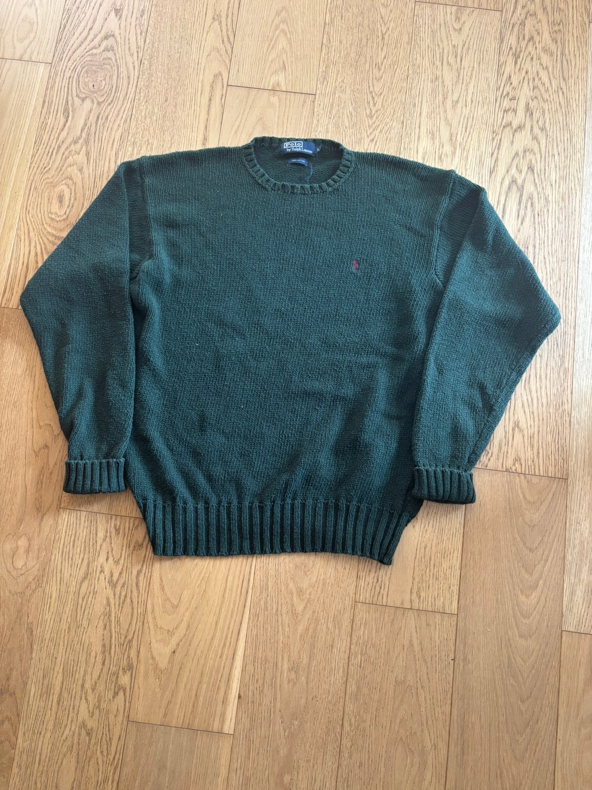 Pull Polo by Ralph Lauren vintage - Vert kaki - Taille L, Enlèvement ou Envoi, Comme neuf, Vert