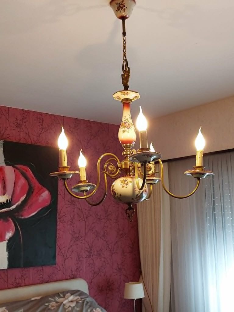 Antieke luchter, Huis en Inrichting, Lampen | Kroonluchters, Ophalen, Zo goed als nieuw, Antiek