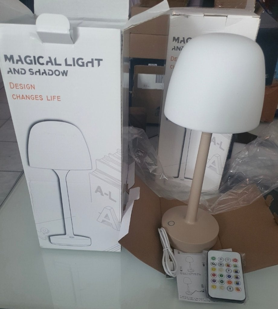 Draadloze Tafellamp met Afstandsbediening (RGB), Beige, Overige typen, Nieuw, Ophalen of Verzenden
